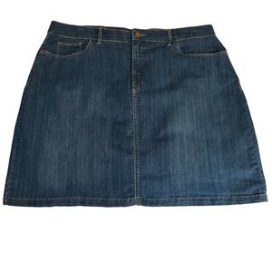 Croft & Barrow Stretch Jean Skirt Size 18